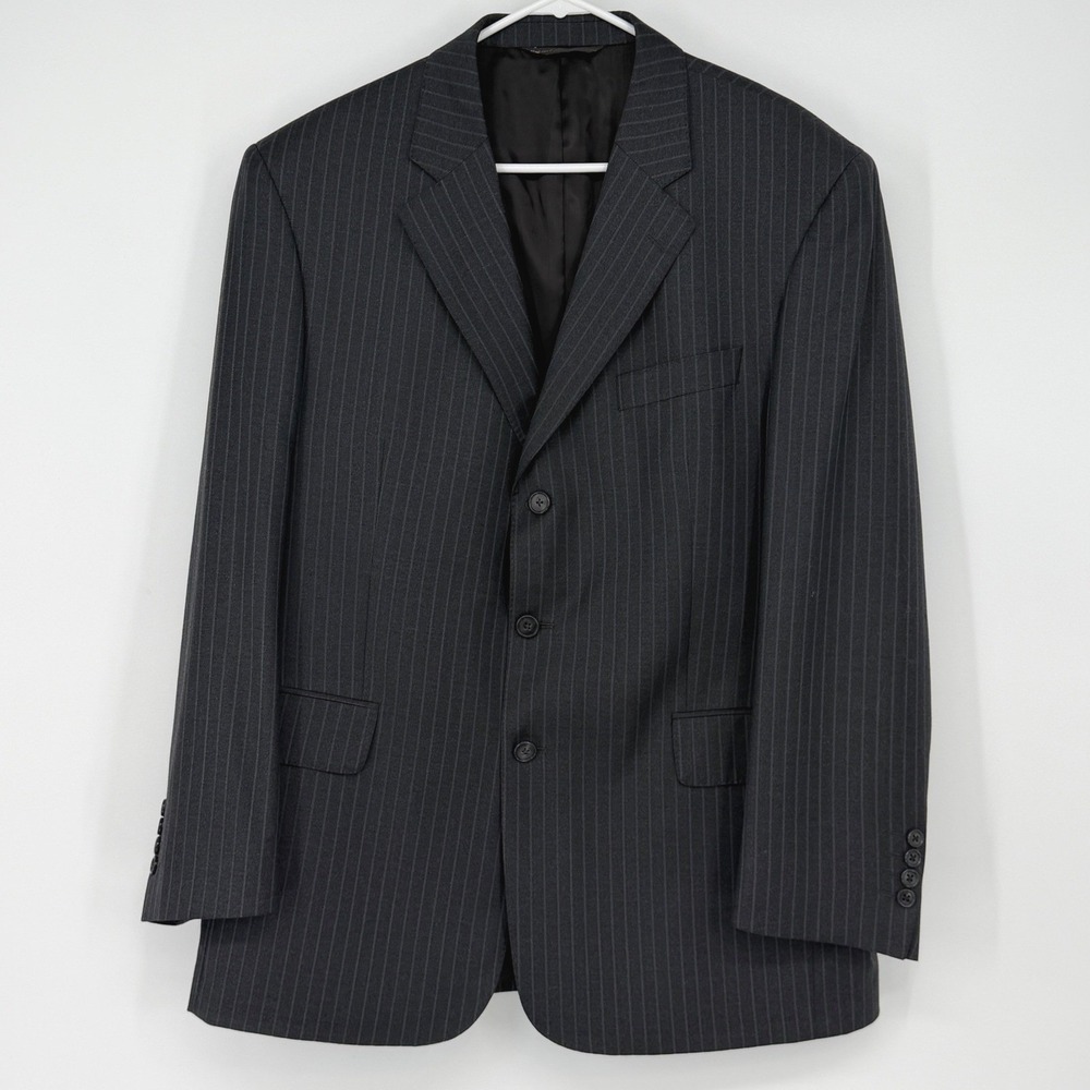 Jack Victor 43R Wool Pinstripe Blazer Loro Piana Fabric Lanza CT Suit‎ Jacket